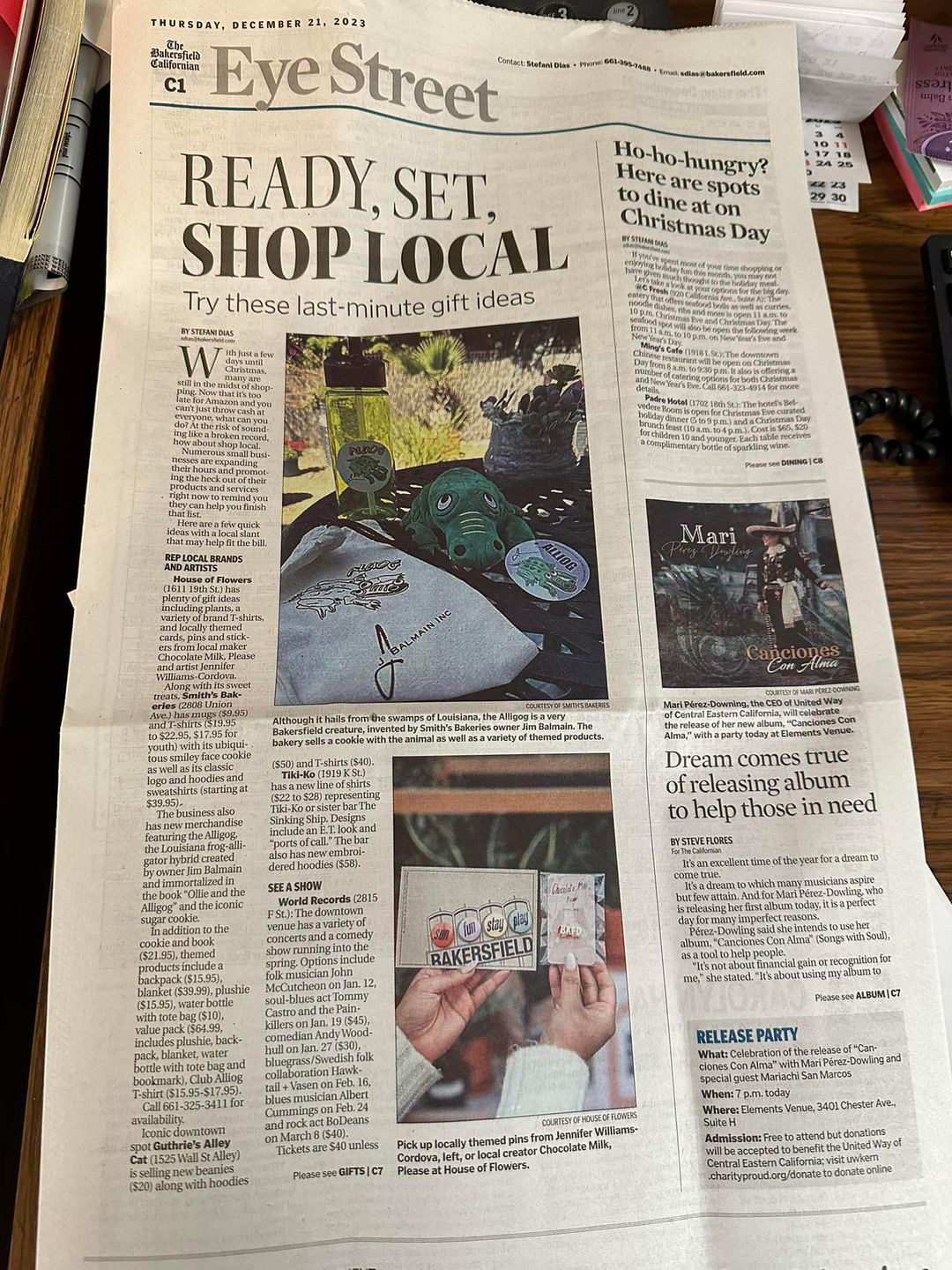 Bakersfield Californian article "Ready, set, shop local"